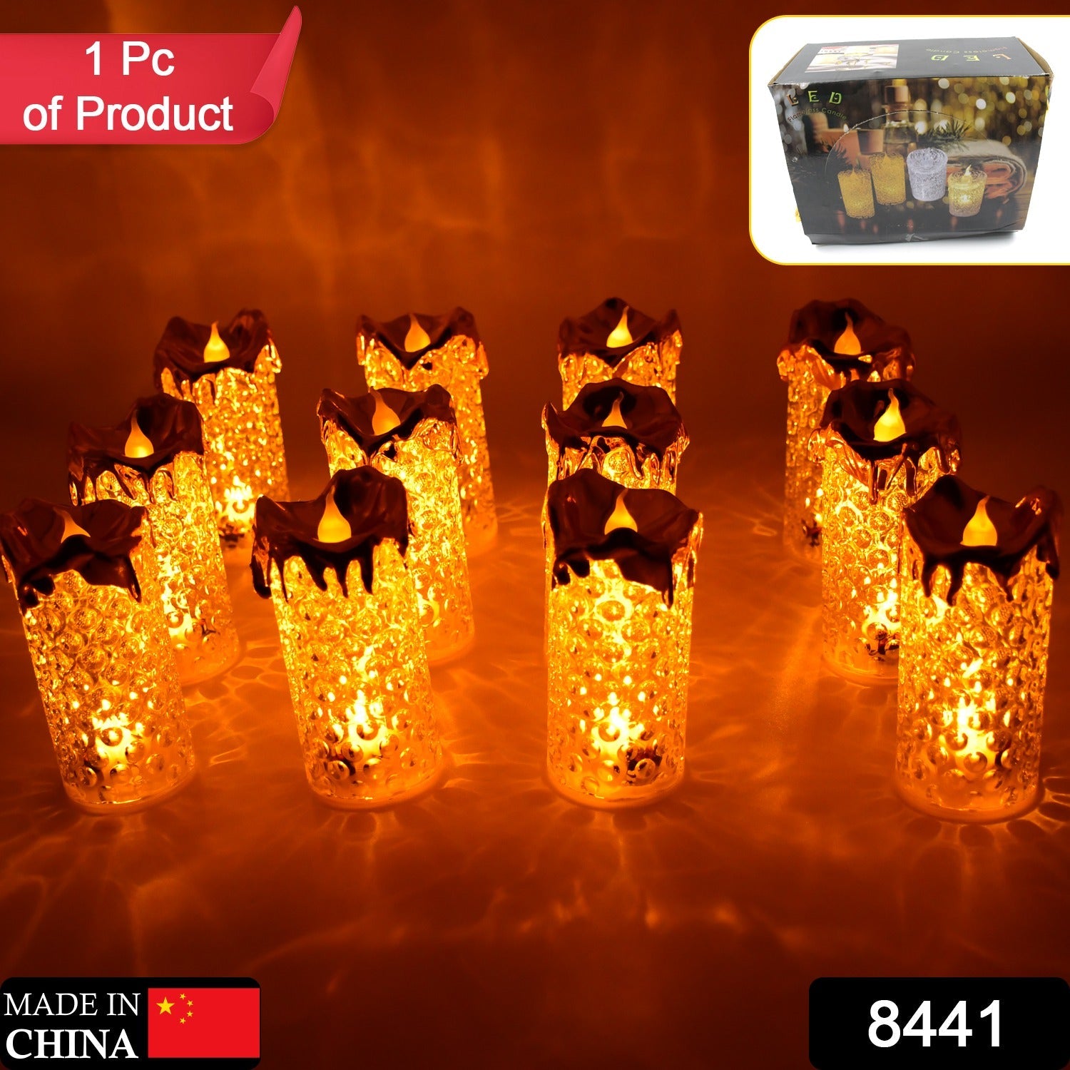 8441 Gold Flameless Candles LED Light Flameless and Smokeless Decorative, Candles Led Tea Light Candle Perfect for Gifting, Home, Diwali,Wedding, Christmas, Crystal Candle Lights, Table Decorations (12 Pc MOQ) 8441 Gold Flameless Candles LED Light Flameless and Smokeless Decorative, Candles Led Tea Light Candle Perfect for Gifting, Home, Diwali,Wedding, Christmas, Crystal Candle Lights, Table Decorations (12 Pc MOQ)